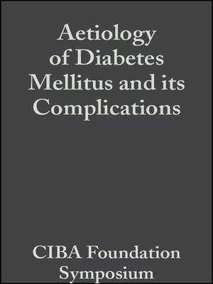 cover image of Aetiology of Diabetes Mellitus and its Complications